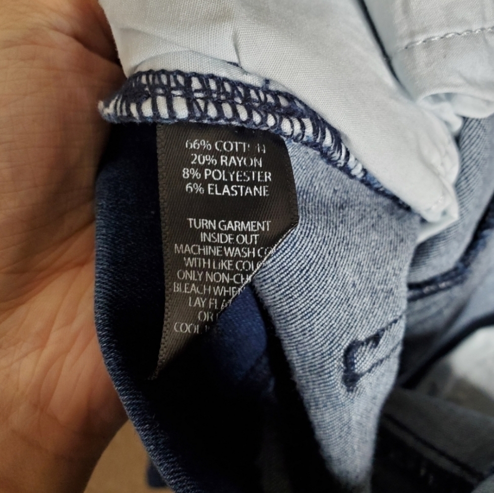 Betabrand Blue Four Pocket High Rise Denim Yoga Skinny Pants - Picture 11 of 11